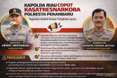 Bukan Kasus Tangkap Lepas, Ini Keterangan Resmi Polda Riau Terkait Dicopotnya Kasatresnarkoba Polresta Pekanbaru
