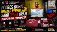 Polres Rohil Ungkap Peredaran Sabu 39,84 Gram di Tanjung Medan, Satu Pria Diamankan