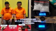 Satnarkoba Polres Rohil Sita 17,95 Gram Sabu dan 1,73 Gram Ganja dari Dua Tersangka
