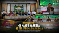 Polres Rohil Ungkap 48 Kasus Narkoba, 66 Tersangka Diamankan dalam Dua Bulan