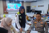 Peringati HUT ke-75 Humas Polri, Polres Bengkalis Gelar Donor Darah, 100 Personel Terlibat