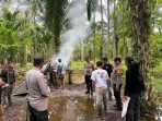 Cegah Peredaran Narkoba, Polsek Kualuh Leidong Musnahkan Pondok yang Diduga Jadi Lokasi Penyalahgunaan