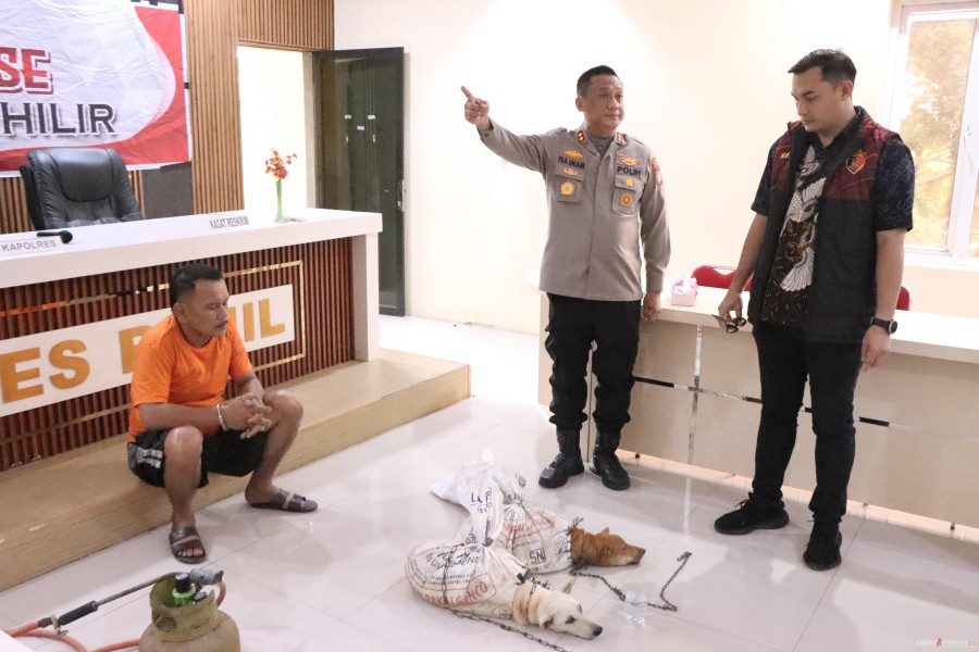 Polres Rohil Gagalkan Penjagalan Anjing di Bagan Batu