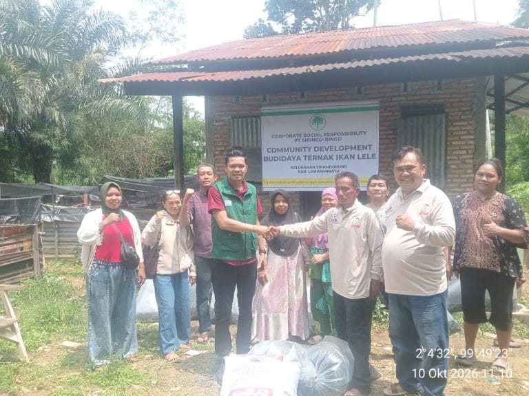 PT Siringo-ringo Salurkan 15.000 Bibit Lele dan Pakan kepada Poktan Talsim Pilar Sejahtera