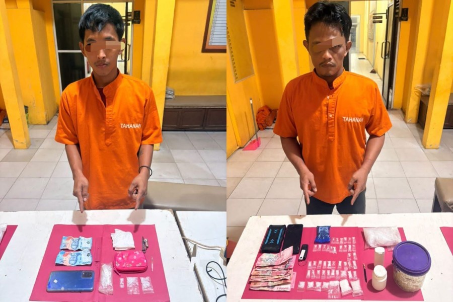 Dua Pengedar Narkoba di Tapung Hilir Ditangkap, Polisi Sita 35,73 Gram Sabu dan 9,98 Gram Ganja