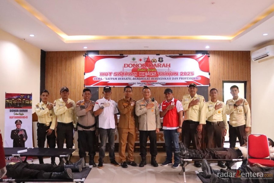 Hut Satpam ke-45, Polres Rohil Gelar Donor Darah