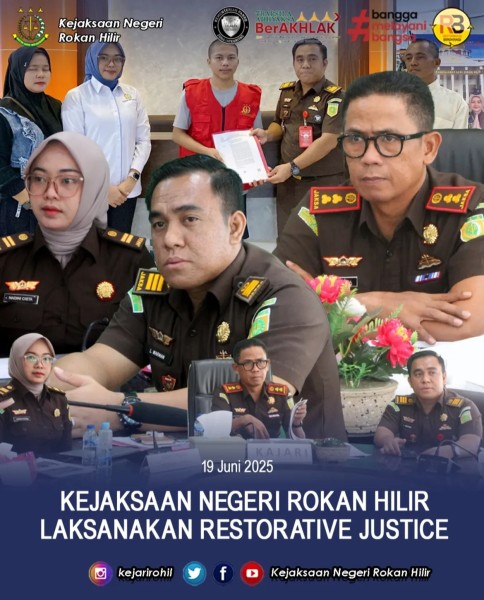 Kejari Rokan Hilir Hentikan Penuntutan Kasus Penganiayaan Lewat Restorative Justice