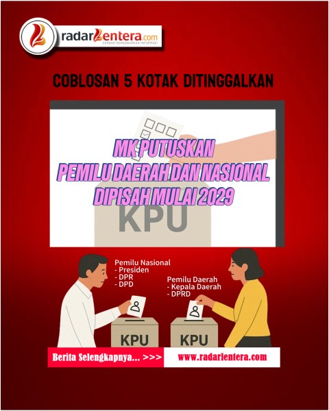 MK Putuskan Pemilu Nasional dan Daerah Dipisah Mulai 2029, Coblosan 5 Kotak Ditinggalkan