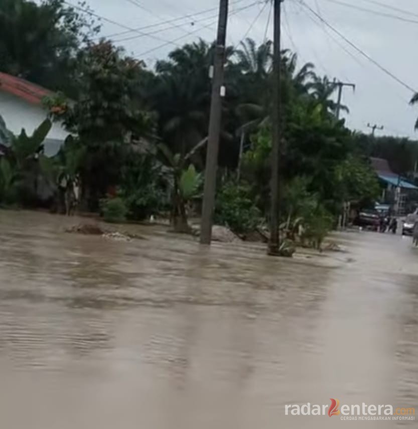 Akibat Hujan Lebat , Puluhan Rumah di Bagan Bakti Terendam Banjir