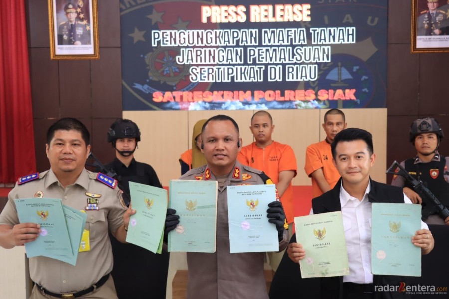 Bongkar Sindikat Sertifikat Tanah Palsu di Siak, Polisi Temukan 166 File Digital Dokumen Bodong