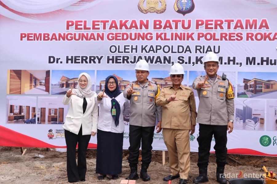Kapolda Riau Resmikan MPP “Presisi” Polres Rohil dan Letakkan Batu Pertama Klinik Bhayangkara