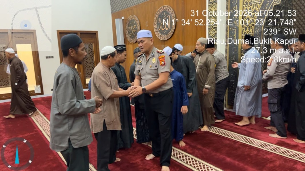 Pererat Silaturahmi dengan Warga, Kapolsek Bukit Kapur Gelar Subuh Keliling Bersama Tokoh Agama