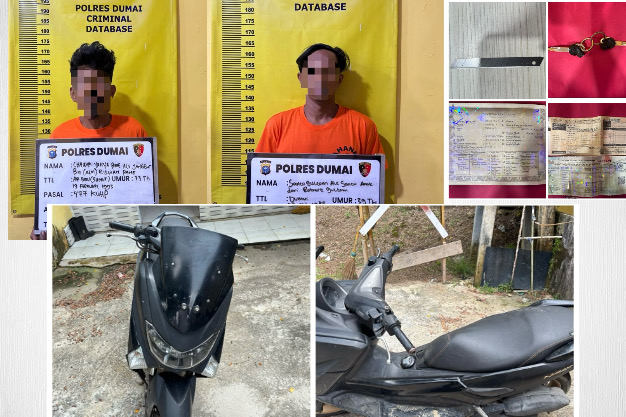 Curi Nmax, Dua Residivis Ditangkap Polsek Bukit Kapur