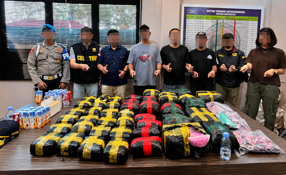 Bea Cukai Bengkalis dan Polri Gagalkan Penyelundupan Narkotika Jalur Laut dari Malaysia, 268.257 Jiwa Selamat