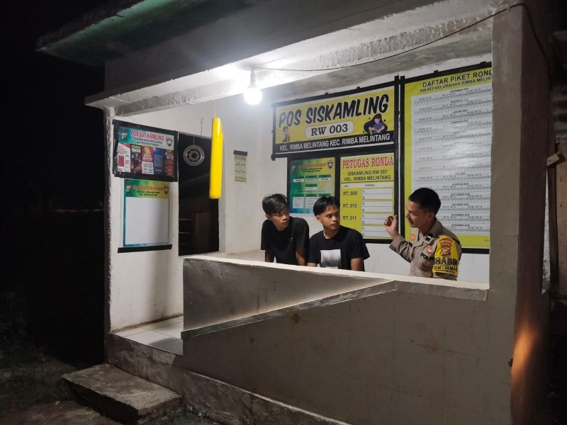Polres Rohil Pantau Pos Satkamling, Perkuat Keamanan Lingkungan Lewat Sinergi Polisi dan Warga