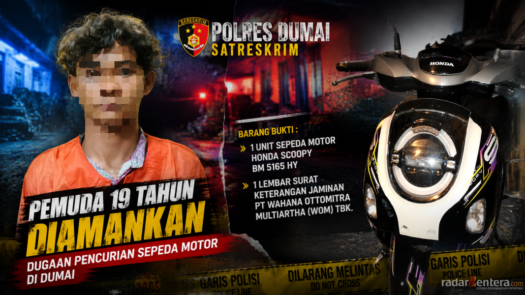 Polisi Ungkap Kasus Pencurian Motor di Dumai, Pemuda 19 Tahun Diamankan