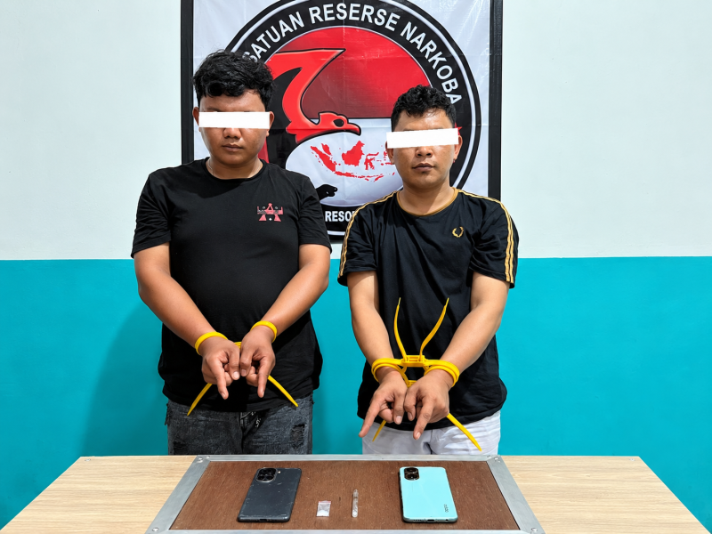 Gerak Cepat Polres Bengkalis, Dua Pria Diamankan dalam Pengungkapan Sabu di Bathin Solapan