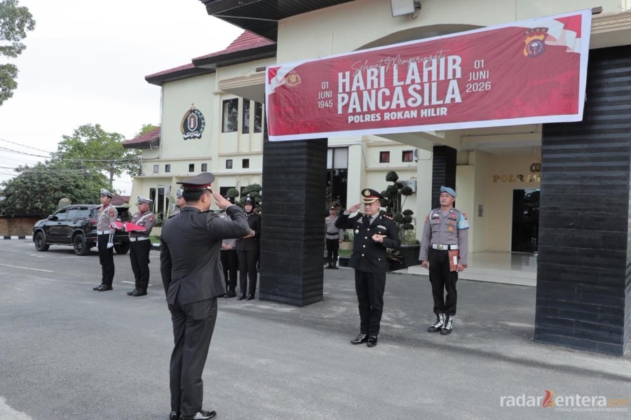 Hari Lahir Pancasila 2026, Kapolres Rohil Tekankan Karhutla, Pemberantasan Narkoba dan Pengamanan Bakar Tongkang