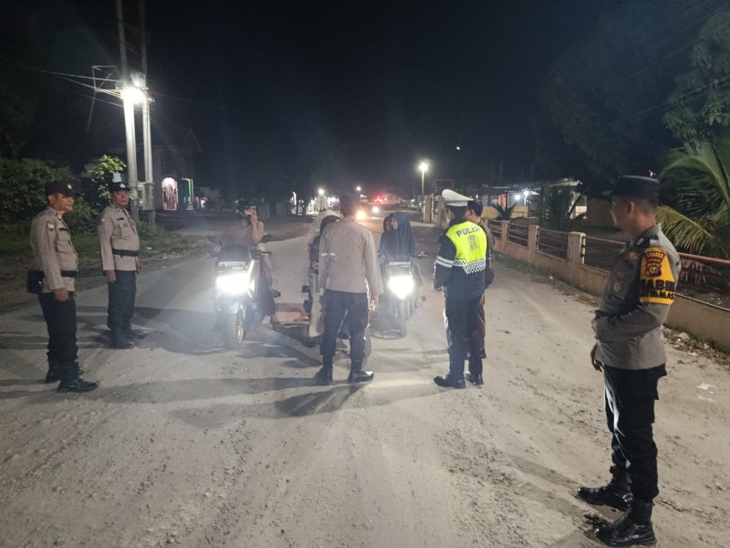 Polsek Pujud Tingkatkan Patroli Malam, Antisipasi Kejahatan dan Gangguan Kamtibmas