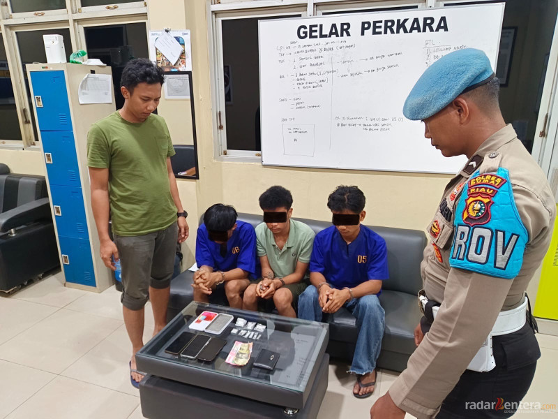 Bekuk Tiga Pria Pengedar Narkoba di Hotel, Satres Narkoba Polres Dumai Amankan 17.83 gram Sabu