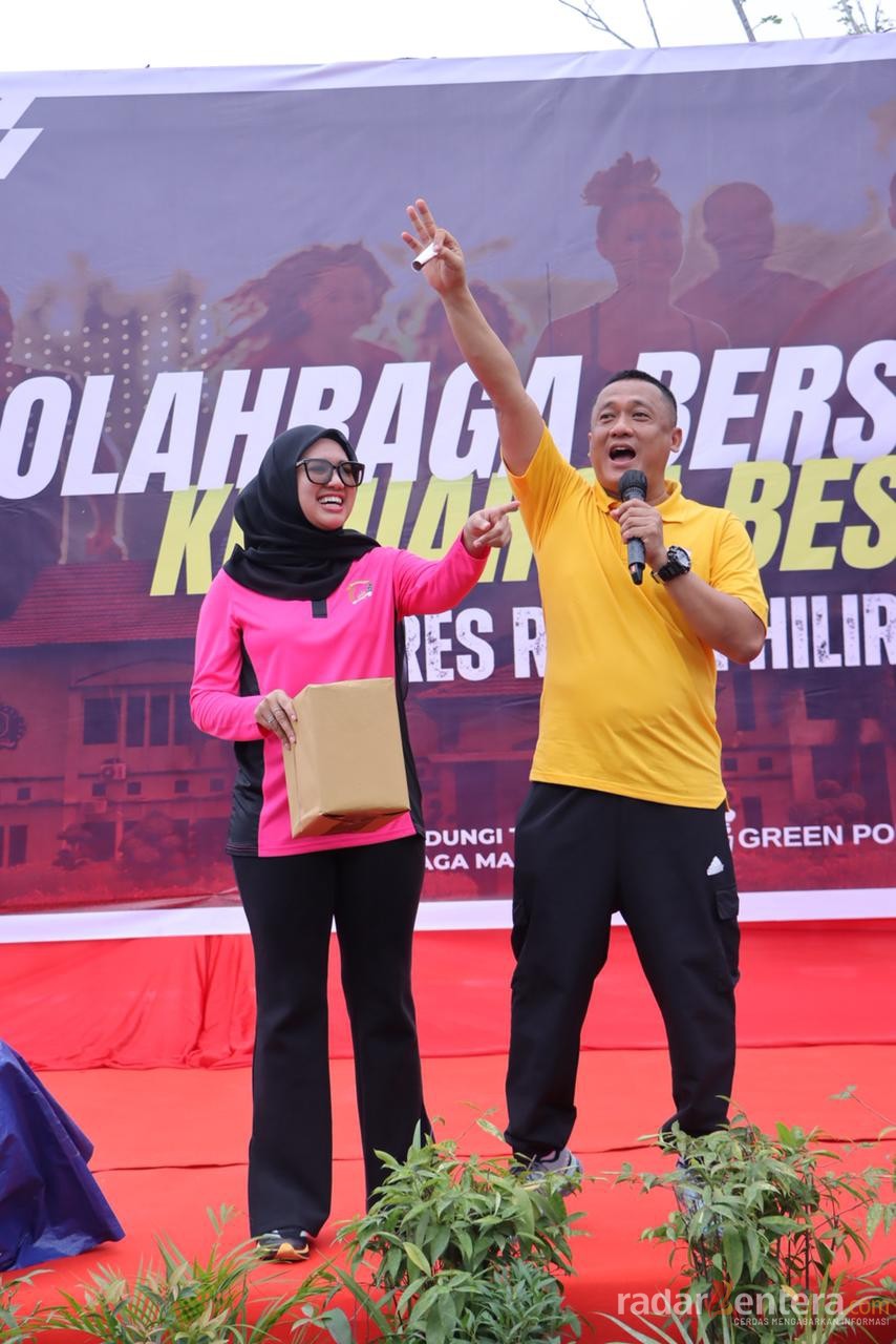 Keluarga Besar Polres Rohil Gelar Kegiatan Olah Raga Bersama