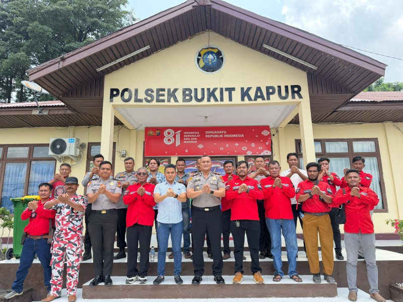 Perkuat Sinergi dengan Masyarakat, Kapolsek Bukit Kapur Terima Silaturahmi PBB