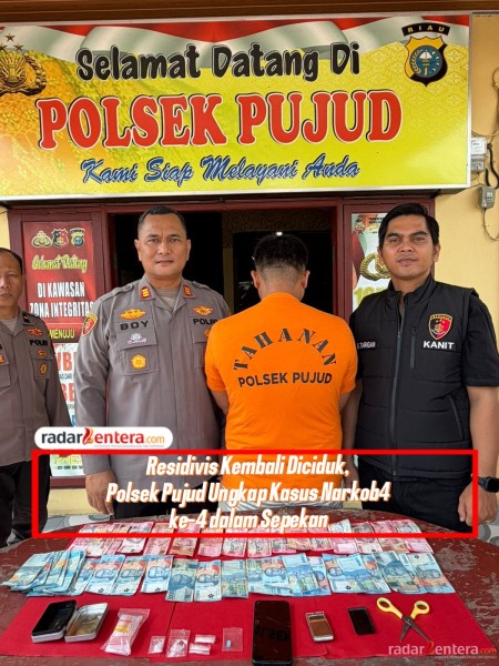 Residivis Kembali Diciduk, Polsek Pujud Ungkap Kasus Narkoba ke-4 dalam Sepekan