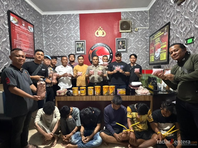 Satresnarkoba Rohil Gulung Jaringan Ekstasi 8.136 Butir dan 5,8 Kg Serbuk Diamankan, Lima Dari 6 Bandar Warga Panipahan