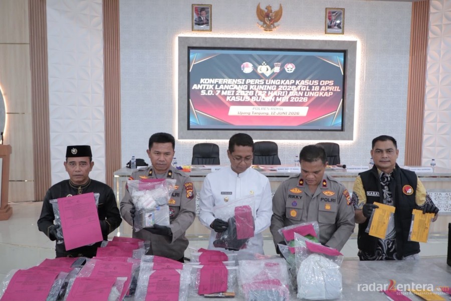 Operasi Antik Lancang Kuning 2026, Polres Rohil Ungkap 80 Kasus Narkotika dan Amankan 109 Tersangka