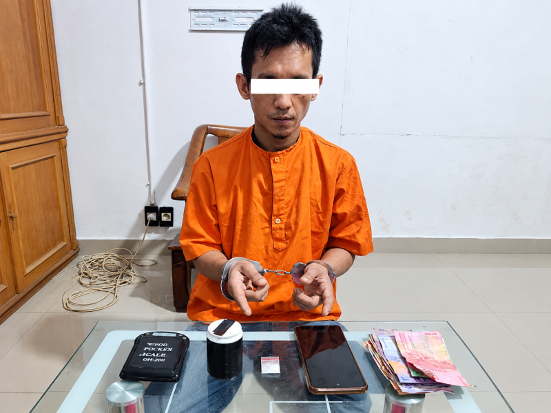 Polsek Mandau Ungkap Dugaan Peredaran Sabu di Pasar Duri Sartika, Satu Pria Diamankan