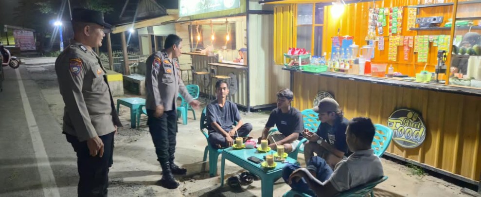 Cegah Gangguan Kamtibmas, Polsek Tanah Putih Tanjung Melawan Sisir Jalur Lintas Bagan Siapi-api