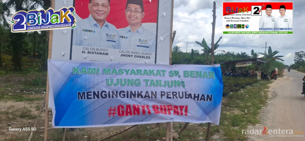 Masyarakat SP Ujung Tanjung Dukung Paslon Bijak H. Bistamam - Jhony Charles untuk Pilkada Rohil 2024