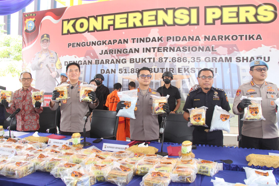 Ungkap Peredaran Narkoba Jaringan Internasional, Kapolda Riau Apresiasi Kapolres Bengkalis