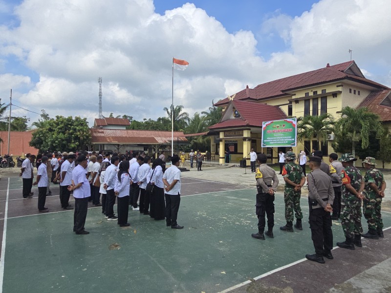 Seluruh Polsek se Polres Rohil Gelar Apel Kesiapsiagaan Banjir Serentak: Tegaskan Sinergi Semua Elemen Hadapi Potensi Bencana