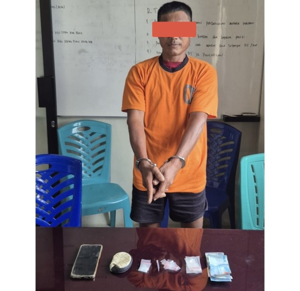 Kabur ke Semak-semak Saat Digerebek, Pria di Tanah Putih Tanjung Melawan Diciduk Bawa Sabu
