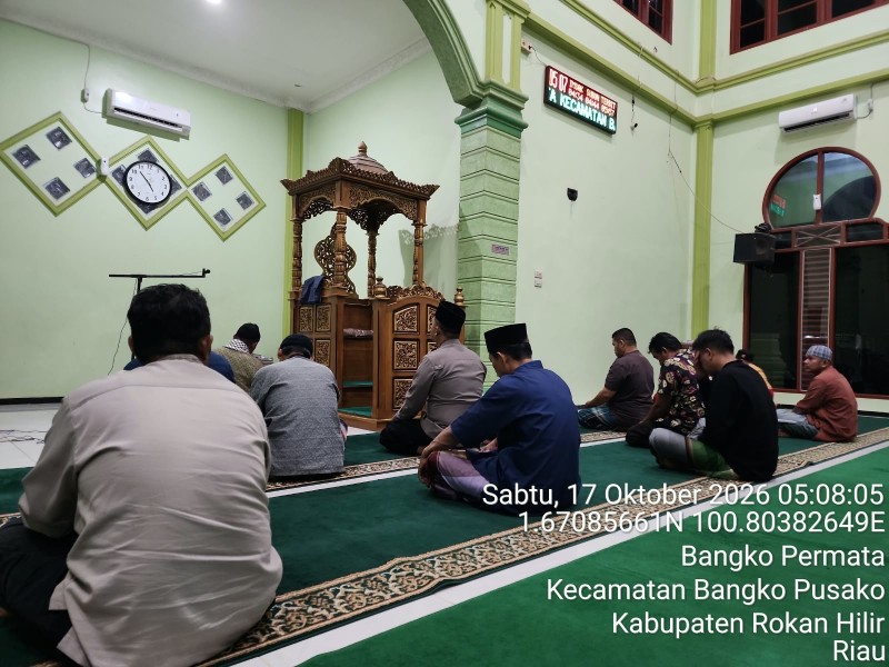 Subuh Keliling di Bangko Permata, Polsek Bangko Pusako Ajak Warga Aktif Jaga Kamtibmas