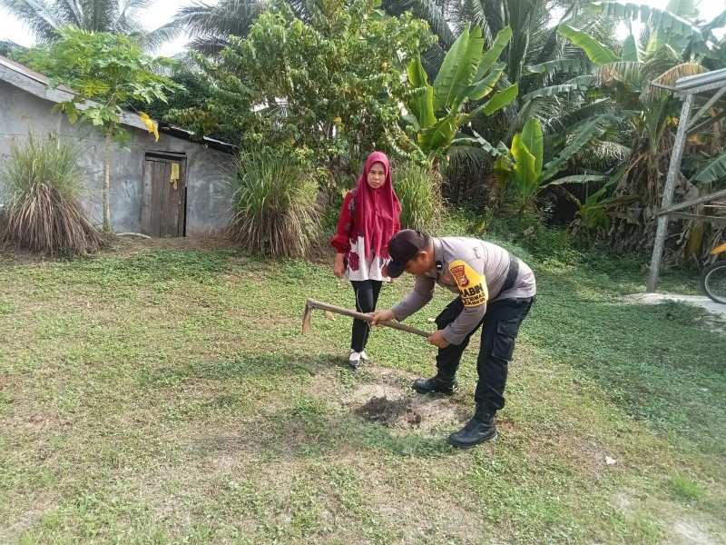 Green Policing di Melayu Besar Kota, Polisi Ajak Warga Peduli Lingkungan