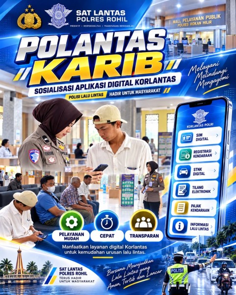 Polres Rokan Hilir Sosialisasikan Aplikasi Digital Korlantas, Urus SIM Kini Lebih Mudah