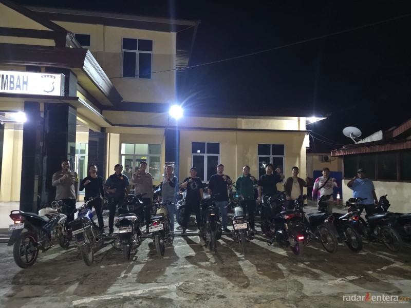 Razia Balap Liar, Polsek Bagan Sinembah Amankan 11 Motor Berknalpot Brong dalam Operasi KRYD