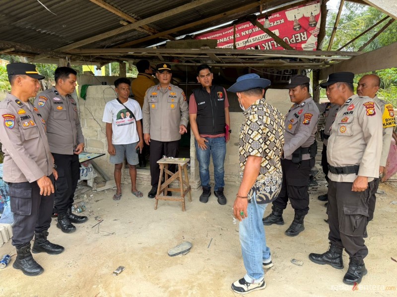 Polisi Sisir Titik Rawan Narkoba di Tanjung Medan, Bong dan Plastik Bening Ditemukan di Pondok Batu