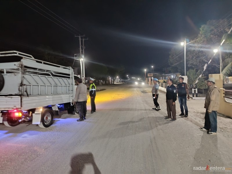 Polsek Pujud Gelar KRYD, Antisipasi Gangguan Kamtibmas di Sejumlah Titik Rawan