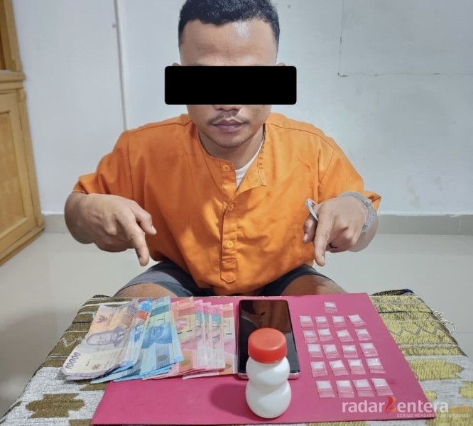 Pria Ini Diamankan Polisi Bersama 21 Paket Sabu Siap Edar