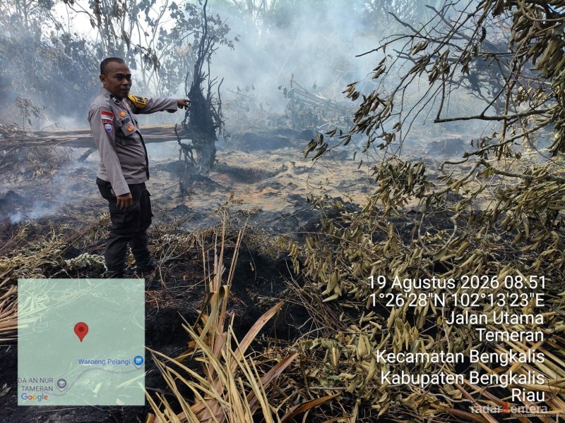 Hari Keempat, Tim Gabungan Kembali Perkuat Penanganan Karlahut di Desa Temeran