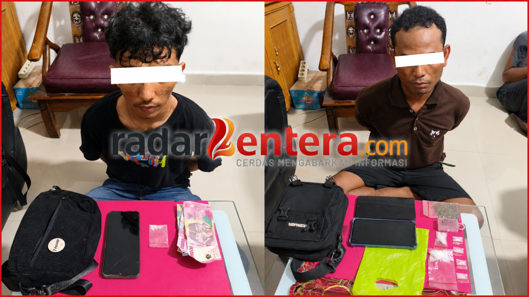 Polisi Gerebek Rumah Di Pematang Pudu! Dua Pria Diciduk, Sabu dan Ganja Langsung Disita