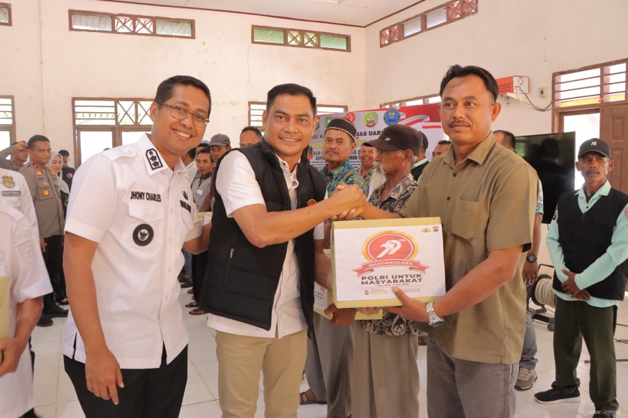 Peringati HUT Bhayangkara ke-79, Polres Rohil Deklarasikan Kampung Bebas Narkoba di Labuhan Tangga Baru