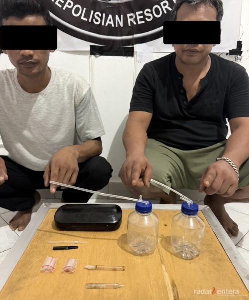 Dilaporkan Warga, Dua Pemuja Sabu Diciduk Satresnarkoba Polres Bengkalis di Duri