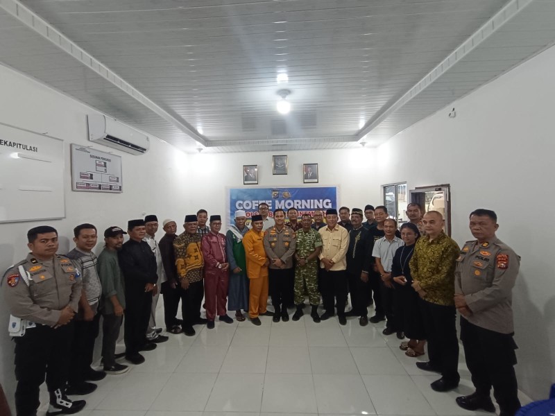 Perkuat Sinergi Jaga Kamtibmas, Polsek Bagan Sinembah Gelar Coffee Morning Bersama Forkopimcam dan Tokoh Masyarakat
