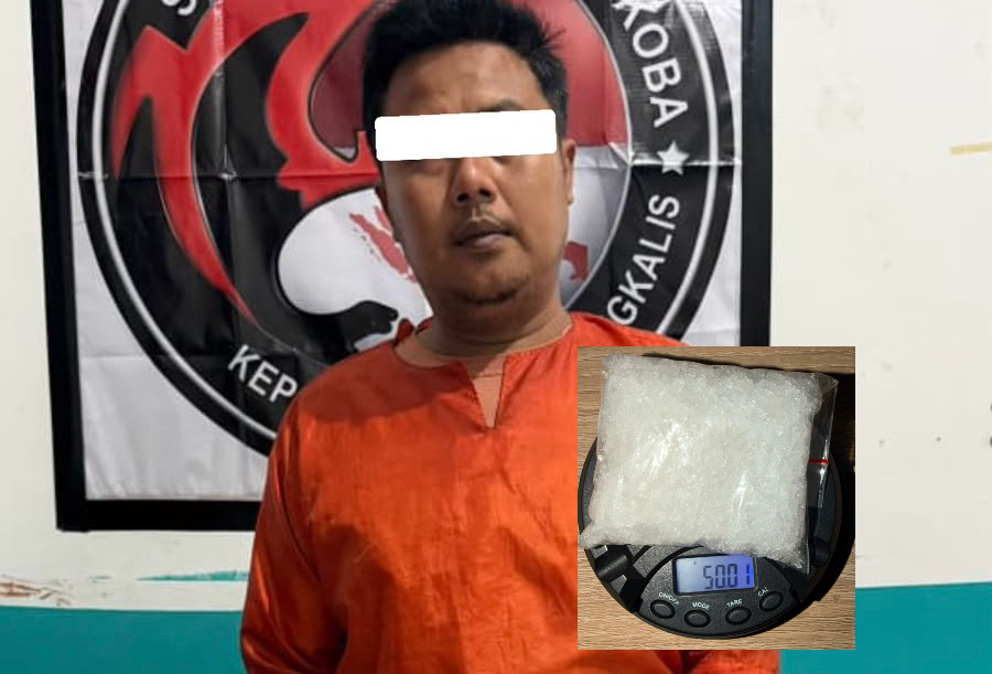 Satresnarkoba Polres Bengkalis Ungkap Dugaan Peredaran Sabu 50,01 Gram, Satu Terduga Pelaku Diamankan