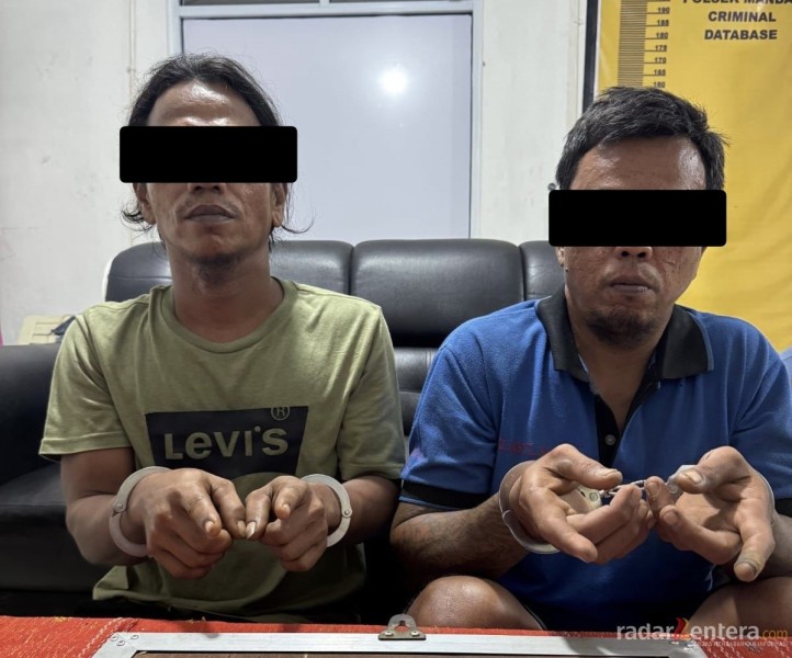 Digerebek di Lokasi Penjual Kayu, Dua Pria di Bathin Solapan Terciduk Diduga Gunakan Sabu