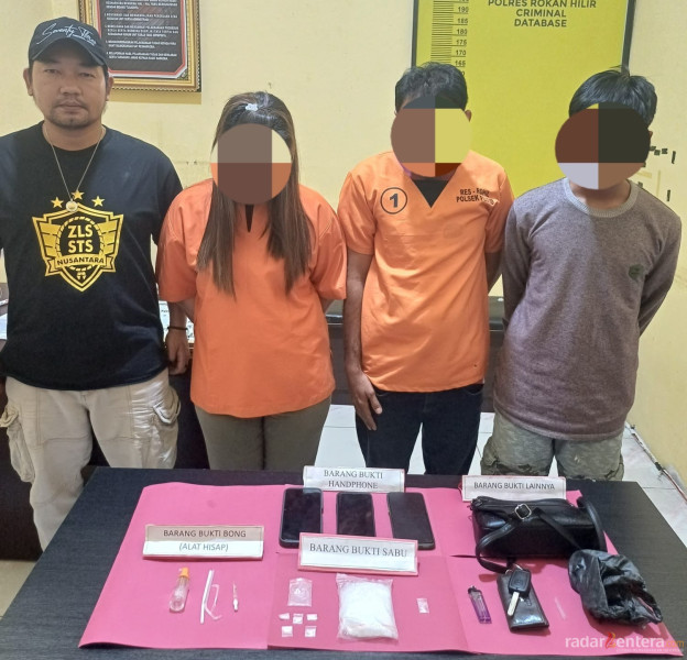 Sat Res Narkoba Polres Rokan Hilir Bekuk 3 Pengedar Sabu, Satu Diantaranya Wanita dan Satu Lagi Anak di Bawah Umur
